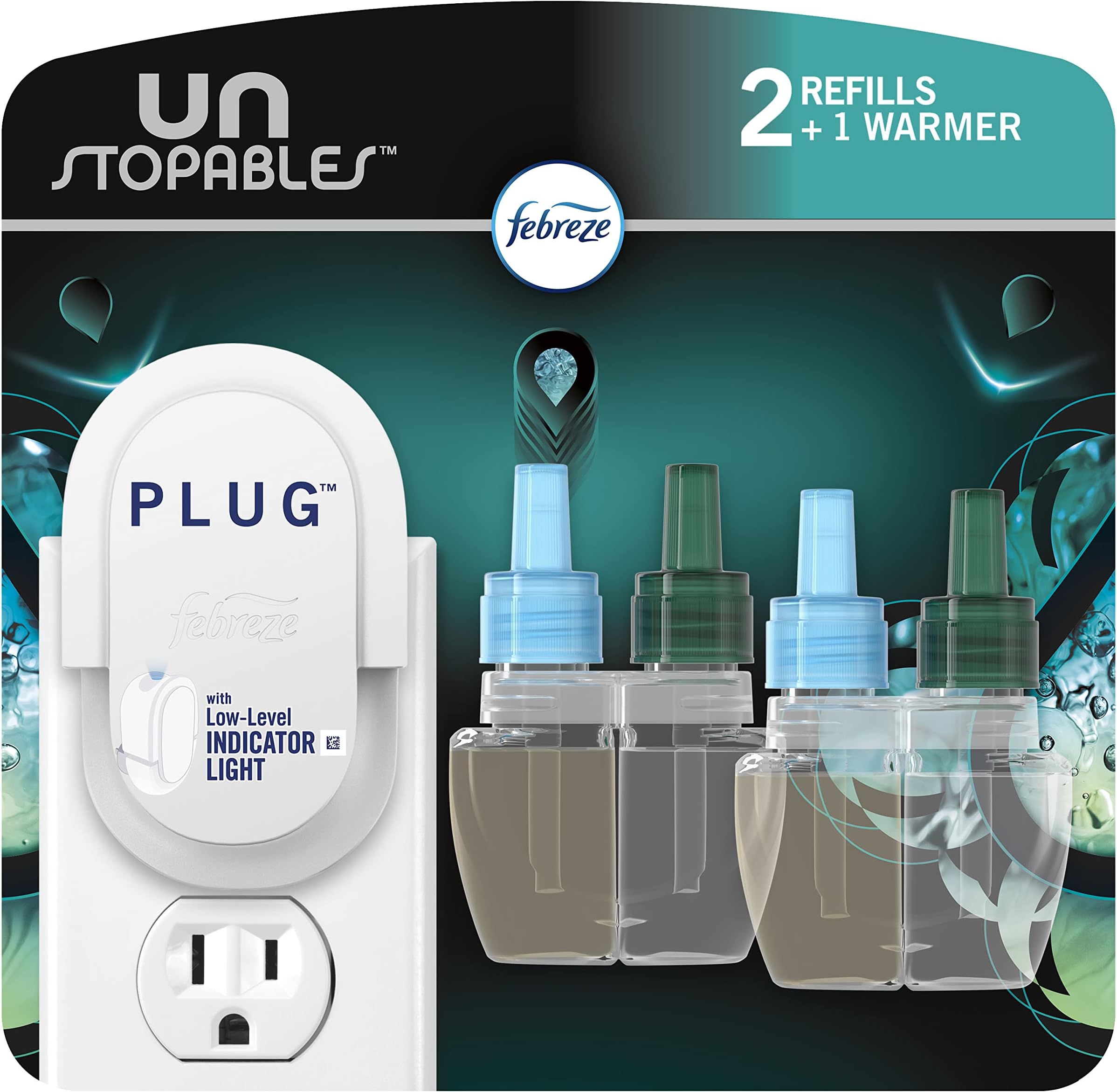 Febreze Plug in, Fresh Scent, Refill, 1 Warmer + 2 Oil Refills