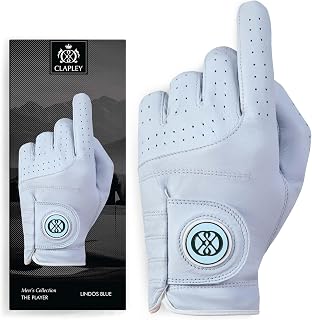 CLAPLEY Men’s Golf Glove – Premium Cabretta Leather with Magnetic Ball Marker, Breathable Design, Good Elasticity, Precious Gift for Golfers, Super Soft Feel, Left and Right Hand, Secure Fit