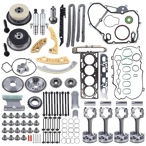 GM 2.4L Engine Rebuild Overhaul Kit w/Timing Chain VVT &