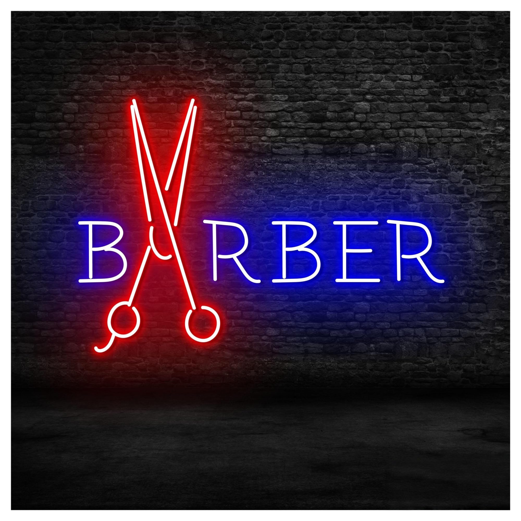 Bunte Buchstaben Lichter Barber Neon Zeichen Shop Decor Friseursalon - Licht Herren Friseur Schaufenster Display Geschäftseingang 50cm