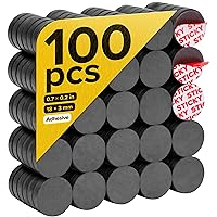 Vista 27 de Imanes cuadrados de cerámica fuertes con respaldo adhesivo (0.6x0.16"/15x4mm, 20 piezas) – Imanes adhesivos de servicio pesado, no corrosivos