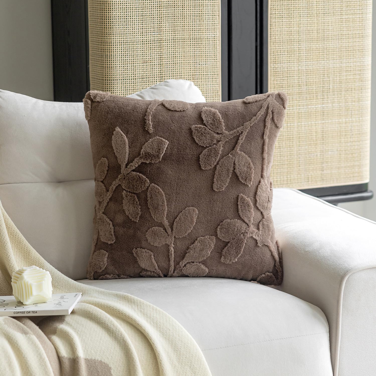 Housses de coussin en peluche courte 45x45 anti-usure