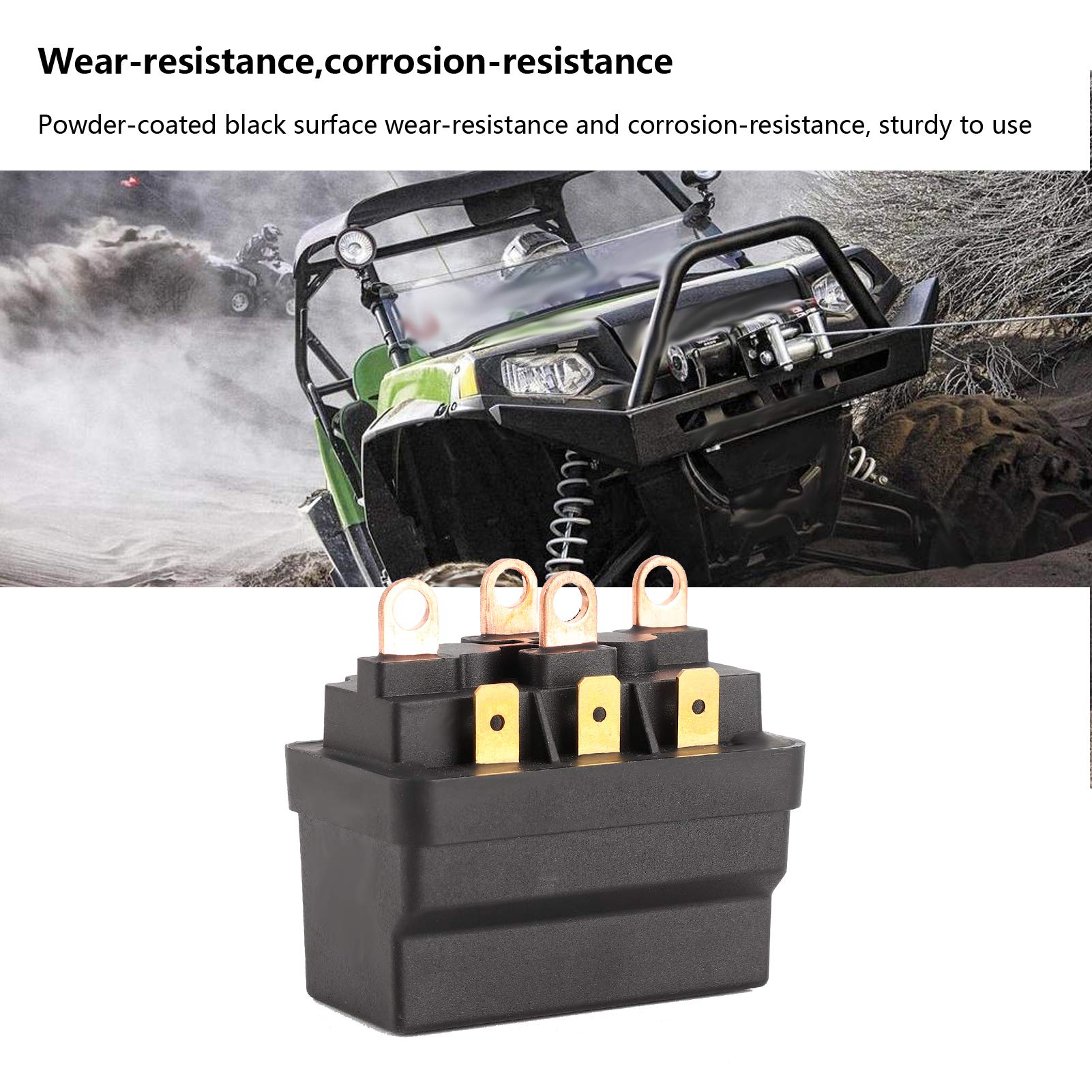 Keenso Winch Solenoid Contact Relay Contactor 12V 120A Steel Protecting Caps Universal for ATV UTV 4X4 Vehicles Other Parts Other Parts Other Parts, GeerqWCntnyCl5