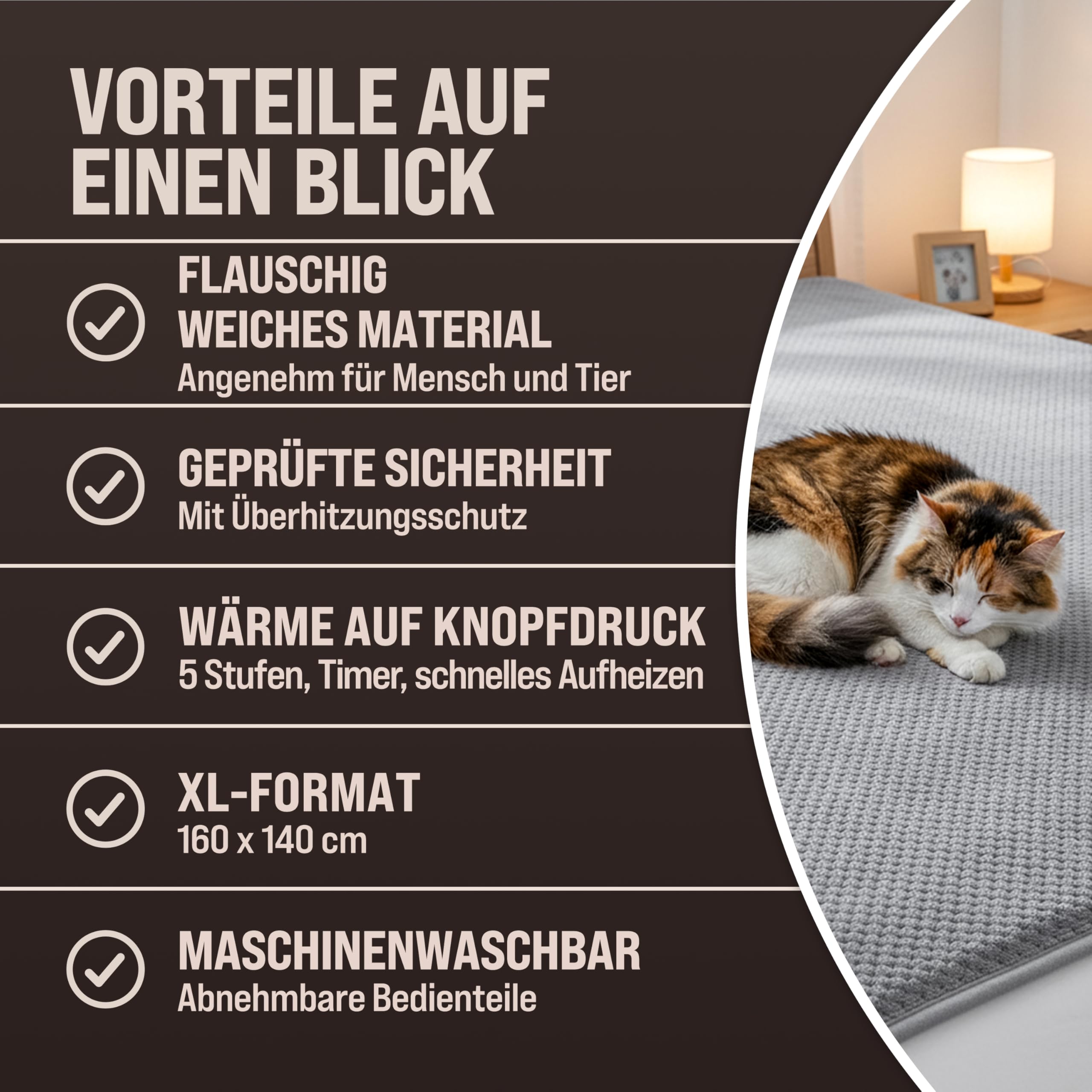 Monzana® Heizdecke Wärmeunterbett 160x140cm Timer Coral Fleece 2x60W grau Doppelheizdecke Überhitzungsschutz waschbar