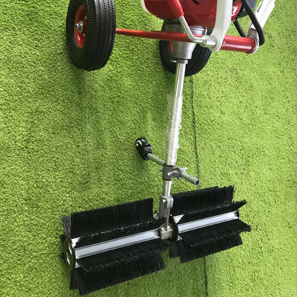 2-takt 43CC veegmachine, benzine, veegmachine, onkruidborstel, 1,25 kW, 1,7 pk, handduwmachine, onkruidmachine, sneeuwschuiver, motorbezem met benzinemotor, kunstgras, veegborstels, hark voor