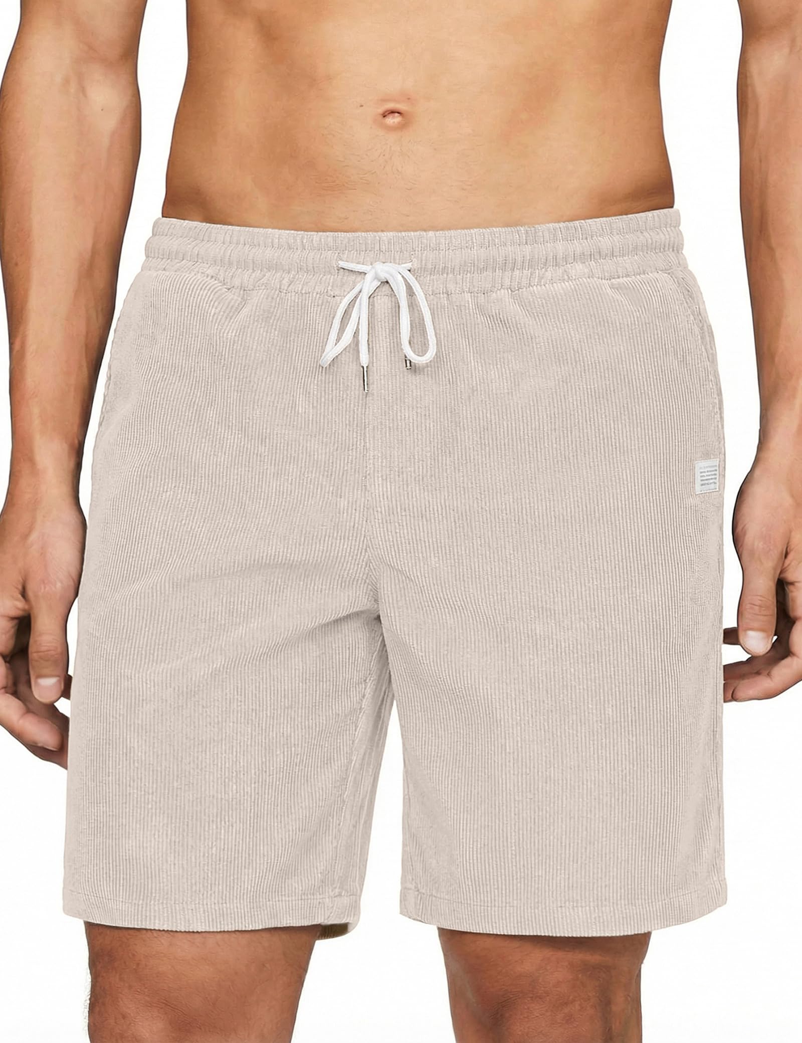 iClosam Hosen Herren Cord,Sommer Bermuda Shorts Herren Casual gGummibund,Weit Geschnitten Men's Cord Shorts Täglichen Gebrauch Den,S-3XL