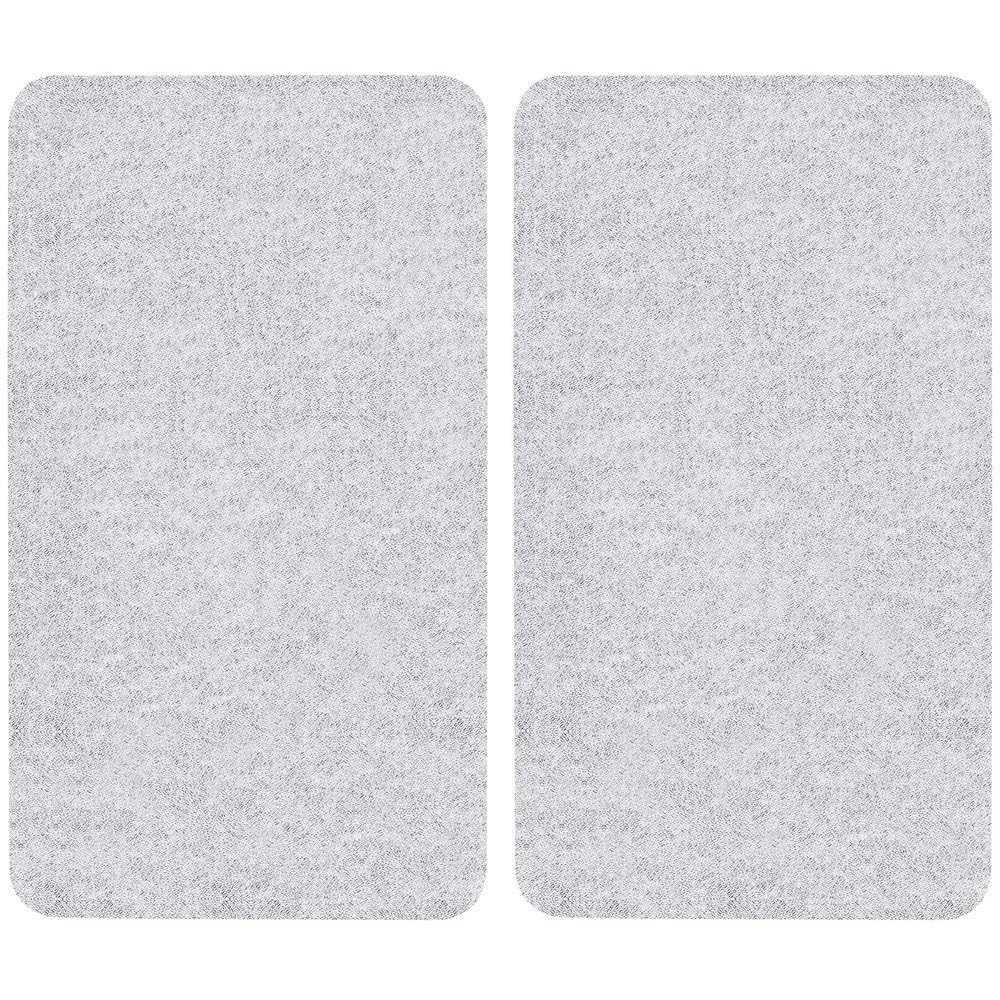 Wenko Transparent Universal Cover Plates - Set of 2, For All Types of Cookers, Tempered Glass, 11.8 x 0.7 x 20.5", Transparent
