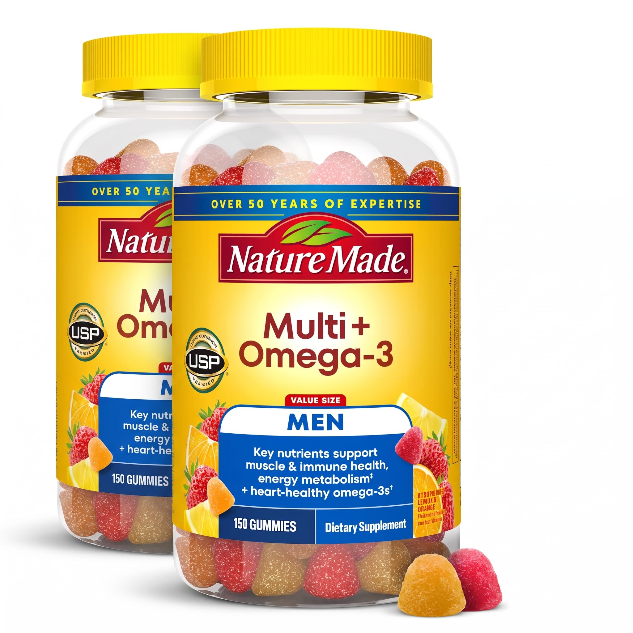 Nature Made Mens Multivitamin Gummies with Omega-3, 150 Count — Amazon image 14