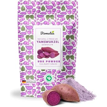 Biomatea Premium Ube Powder 180 g Purple Yam Root Powder Purple Ube Yam Powder 100% Natural & Pure