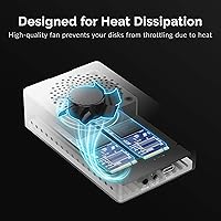 Vista 8 de SABRENT Estación de acoplamiento dual USB tipo C sin herramientas para SSD PCIe NVMe M.2 con función de clonación sin conexión (EC-SSD2)