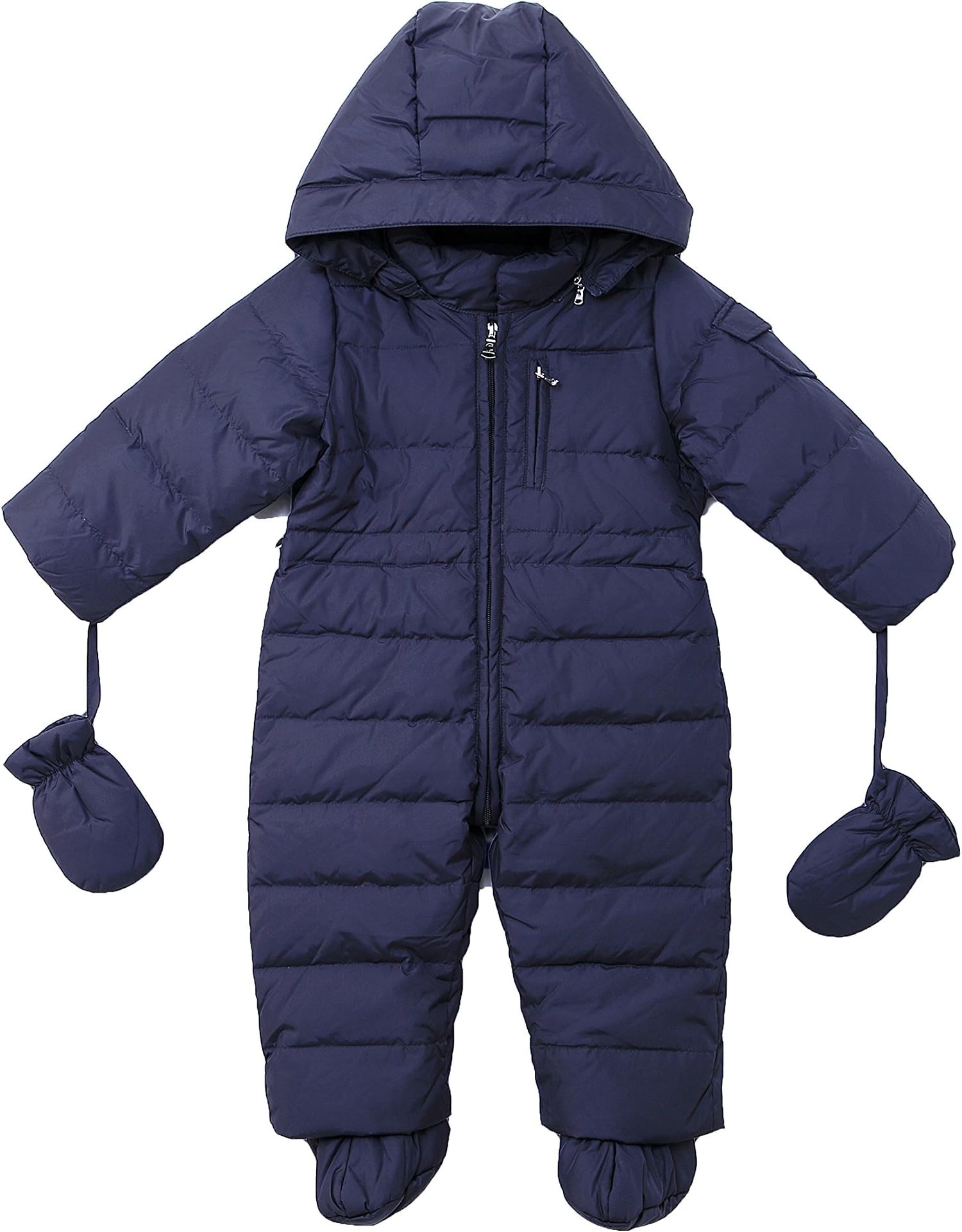 OCEANKIDS Baby Girls' Pram One-Piece Snowsuit Attached Hood 0-24 Months