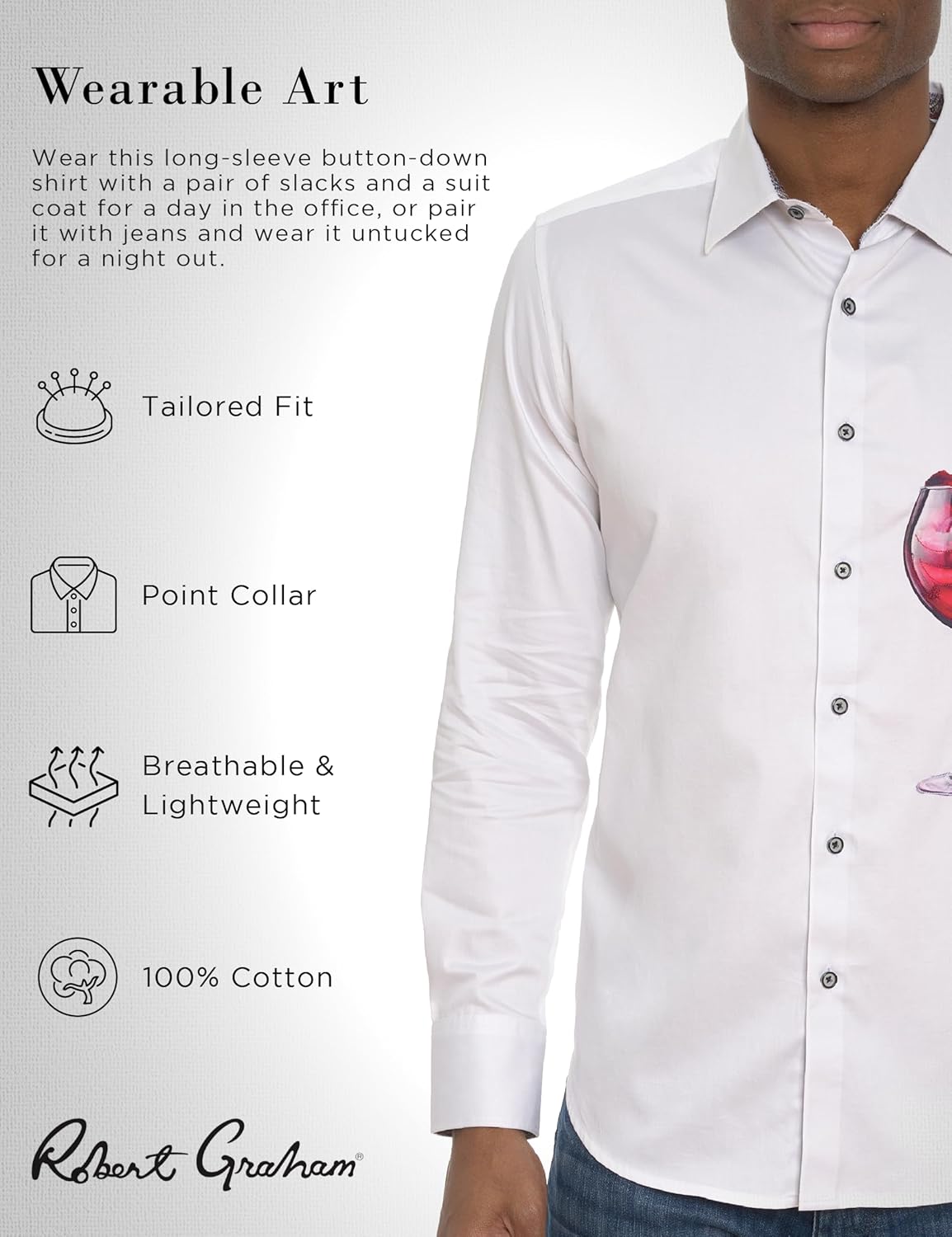 Robert Graham Mens, Date Night Long Sleeve Woven Button Down Shirt