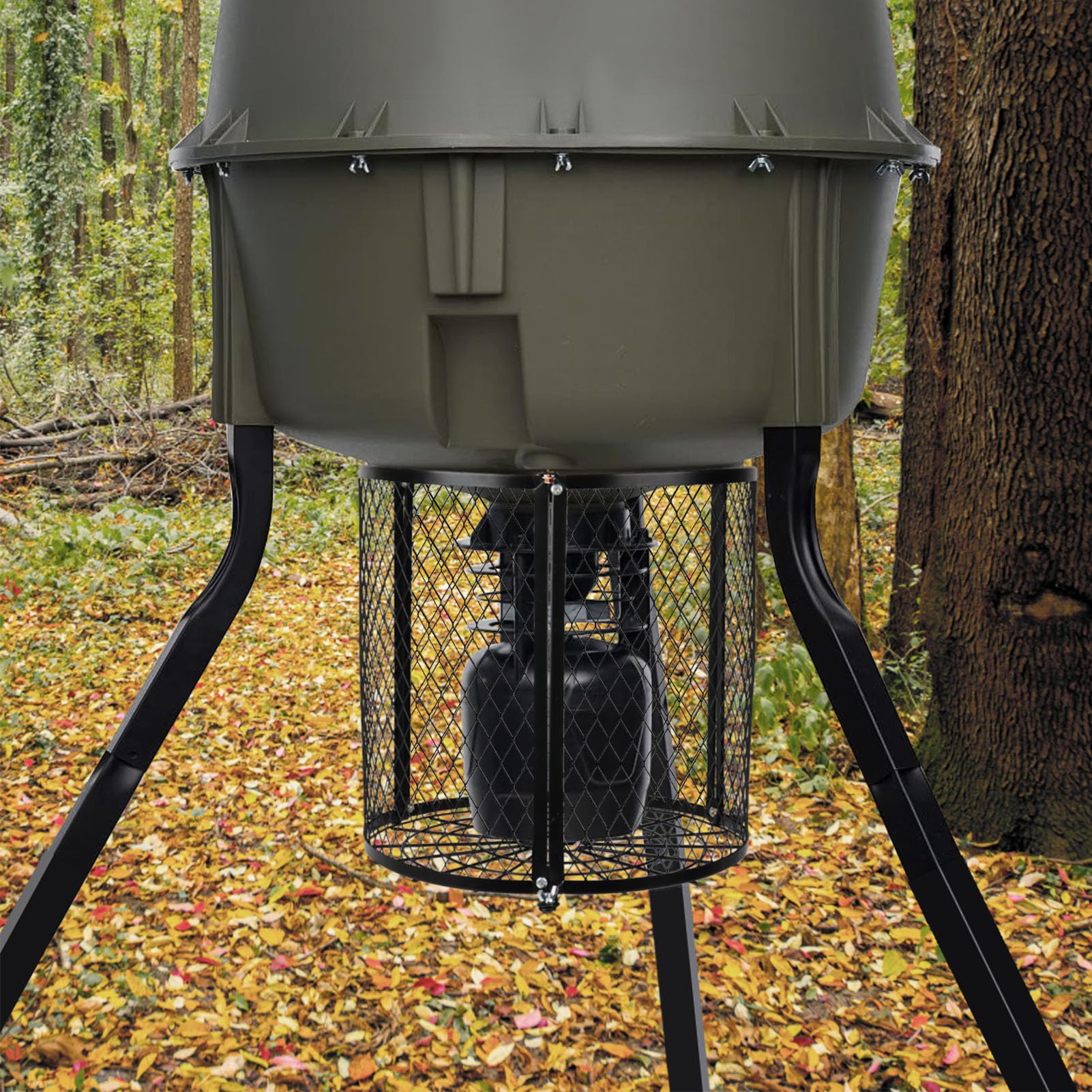 NYSUZHOUJI Varmint Feeder Cage Weatherproof Quick Lock Deer Feeder Ive Guards Cage for Outdoor Forest