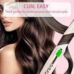 ANGENIL Pro Twist Flat Iron Hair Straightener and Curler 2 in 1, Dual Voltage Ceramic Straightener Flat Iron with Silicone Heat Resistant Mat Pouch, 11 Level Temp, 20S Fast Heating for All Hair Types
