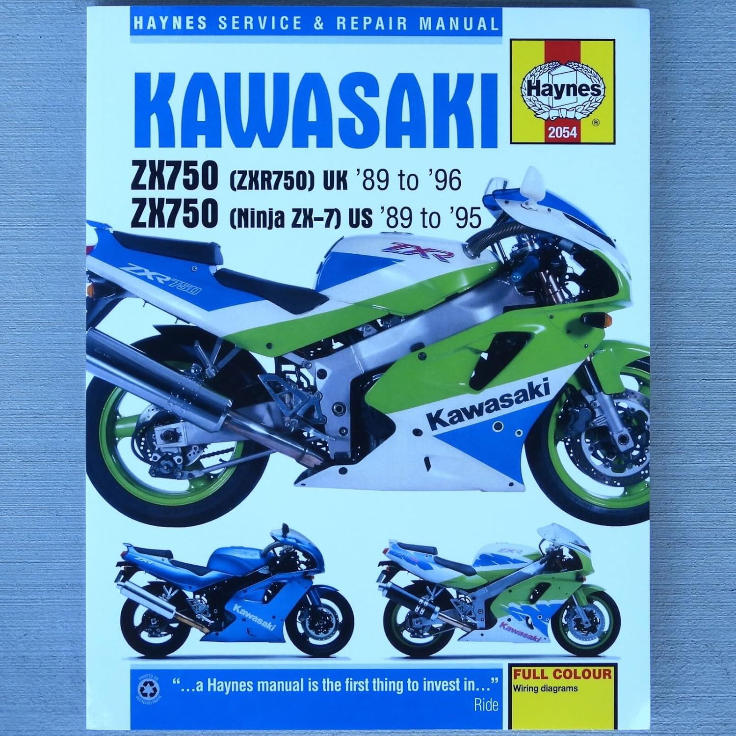 i5motorcycle Service & Repair Manual for Kawasaki Ninja ZX750 ZX 750 ZX7 ZX7R 1989-1995