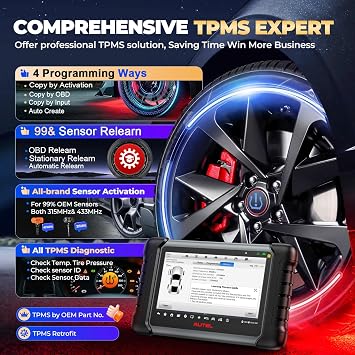 Autel Scanner MaxiCheck MX808S-TS, 2026 Same as MaxiCOM MK900TS MP900-TS TS900 MK808S-TS, Top TPMS Pr0gramming Relearn Retrofit w/ 3000+ Active Tests, 32+ Service, Full System Up of MX900 MK900 MK808S