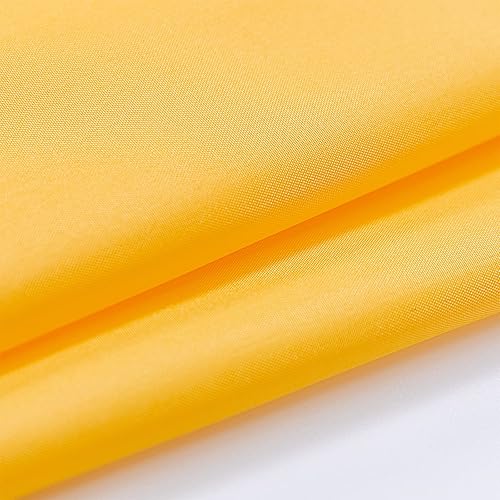 Miniatura 8 de MYSKY HOME Paquete de 2 manteles rectangulares amarillos de 60 x 102 pulgadas para mesa de 6 pies, resistente a las arrugas, lavable, de poliéster,