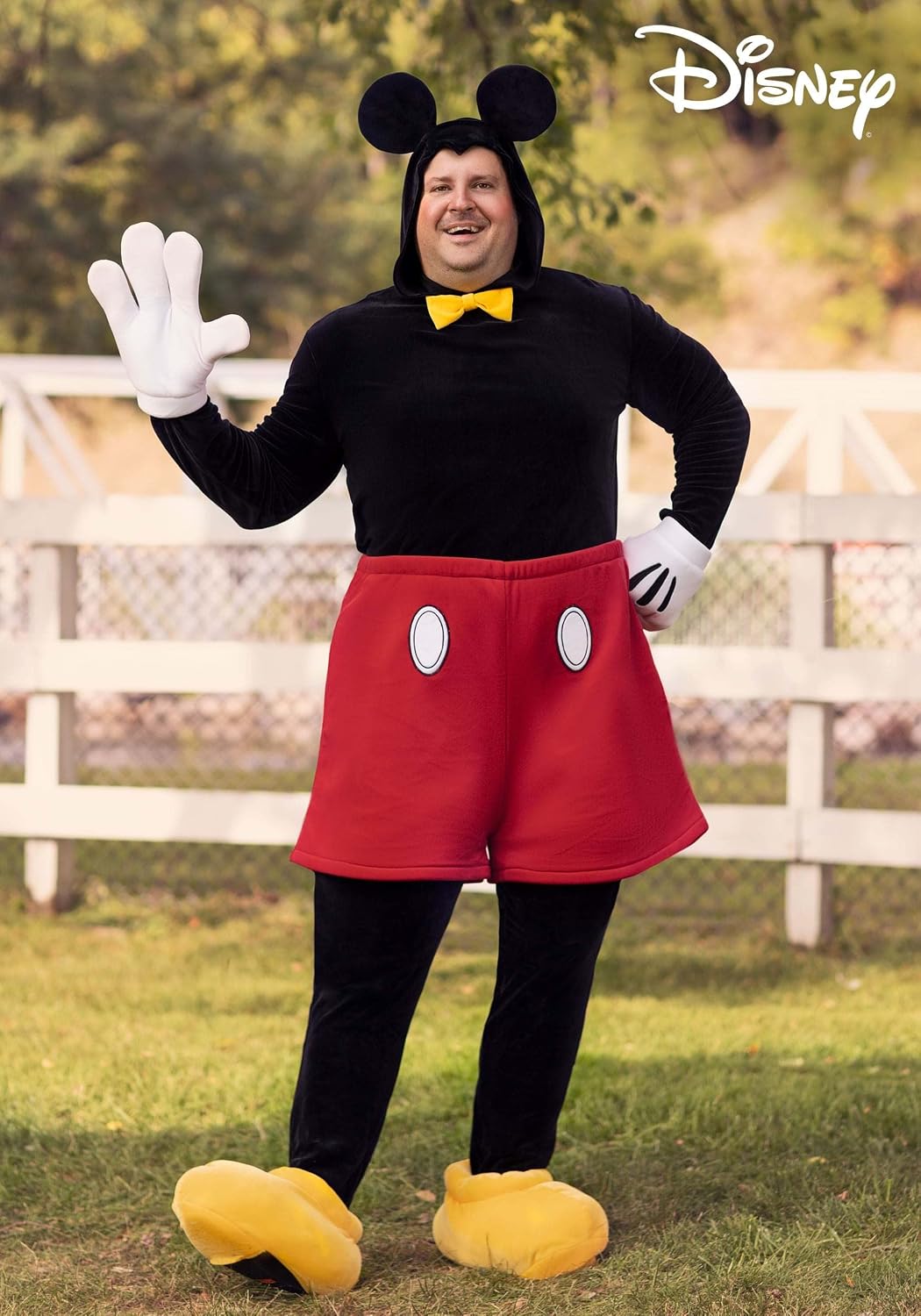 Mens Plus Size Mickey Mouse Halloween Costume | Adult Disney Mascot Complete Costume for Themed Parties
