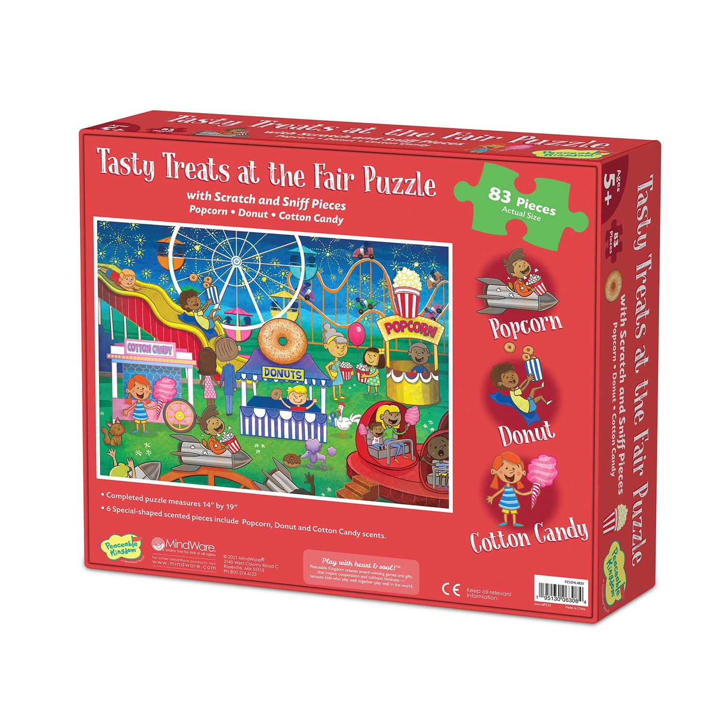 Peaceable Kingdom Tasty Treats at The Fair Puzzle - Scratch & Sniff Puzzle for Kids Ages 5 & up - Great for Classrooms - Image 5