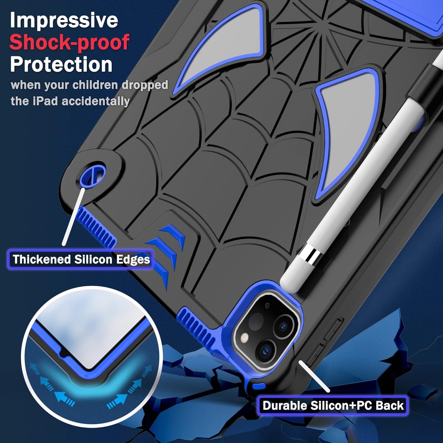 Tablet PC Bags Cases Sleeves Tablet Children's Case Compatible with iPad Air 4 2020 /iPad Air5 10.9/iPad Pro 11 2018/2020/2021,Protective Cover Shockproof and Resistant Case with Built-in Holder+Shoul