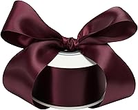 Vista 22 de Cinta de satén azul polvoriento, seda azul francés de 2 pulgadas para árbol de Navidad y ramo de boda, 25 yardas