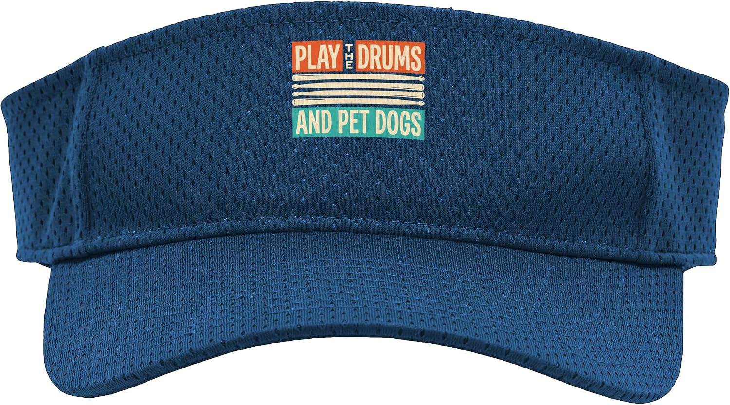 Drumming Play the Drums and Pet Dogs Drummer Musician Music Sport Sun Visor
