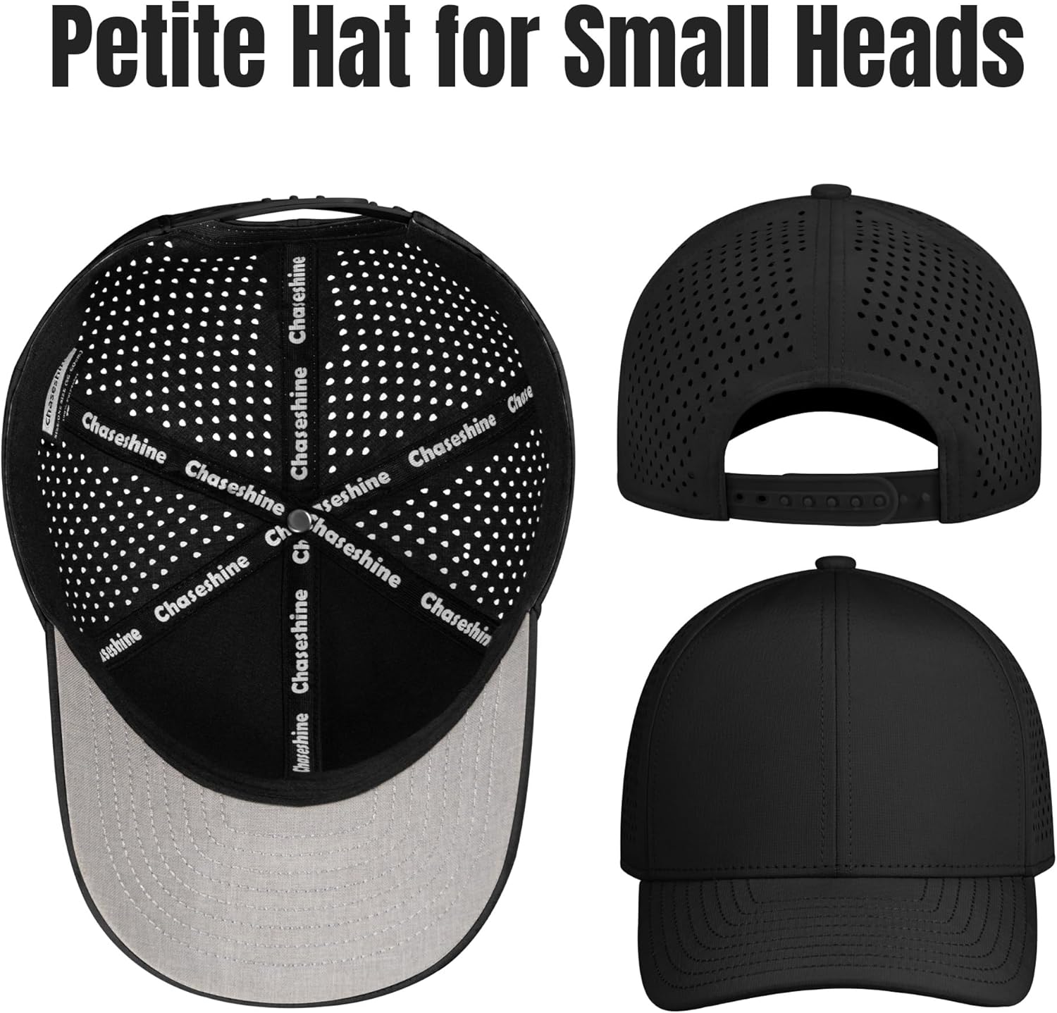 Performance Snapback Hats for Men Women,6 Panel Baseball Cap,Golf,Running,Workout - Image 2