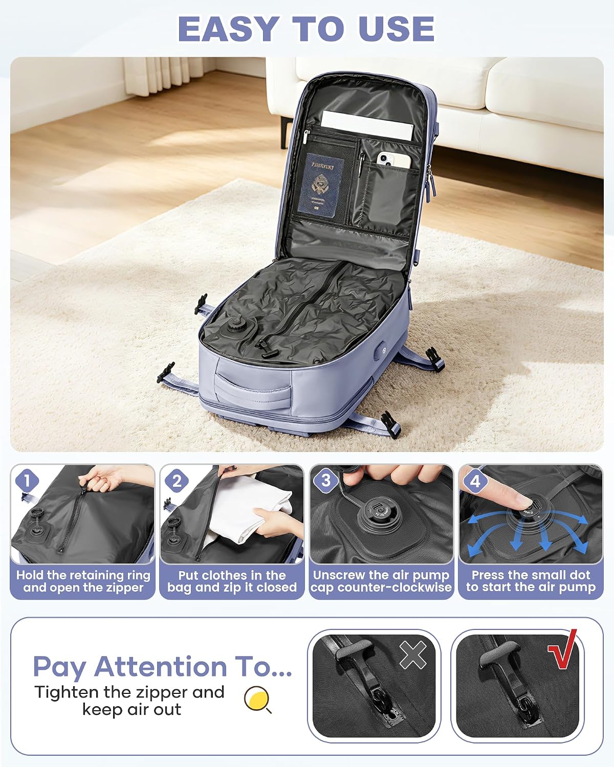 WONHOX Mochila de viagem grande aprovada para laptop e negócios para mulheres e homens, A72-taropurple, XX-Large, Moderno WONHOX Mochila de viagem grande aprovada para laptop e negócios para mulheres e homens, A72-taropurple, XX-Large, Moderno