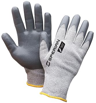 Cut Resist Gloves, M, Black/Grey/White, PR