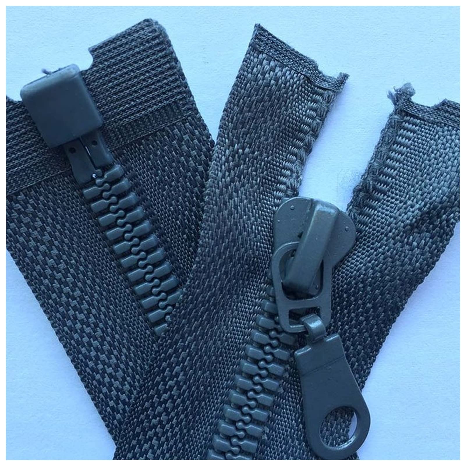 cerniera, 3 pezzi 5# 70cm 80cm Lunghezza Cerniere in resina Colore Verde Nero Blu Zip for abbigliamento sportivo aperto(17 Dark Grey,70cm 3pcs)