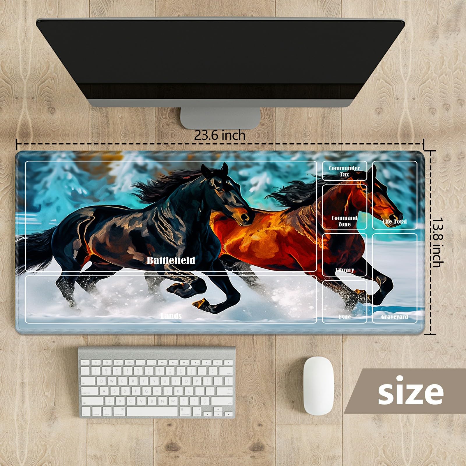 Amazon.com: Playmat with Zones for MTG Magic The Gathering, 24 x