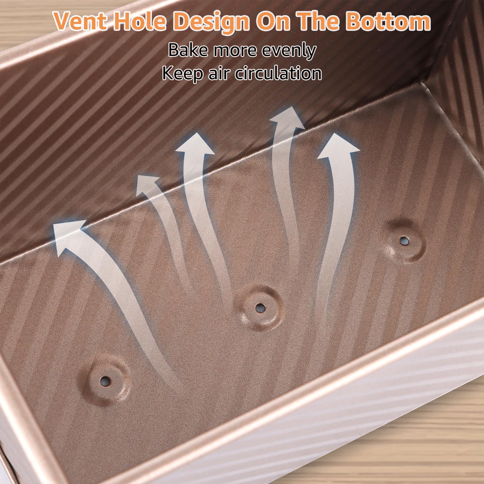 Moules à Pain Avec Couvercle - Lot De 2 - Acier Carbone 1LB - Anti