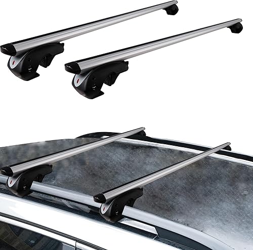 Barra transversal para portaequipajes, portaequipajes universal de 54 pulgadas con cerraduras, barra transversal de aluminio ajustable para riel disponible en Yaxa Peru