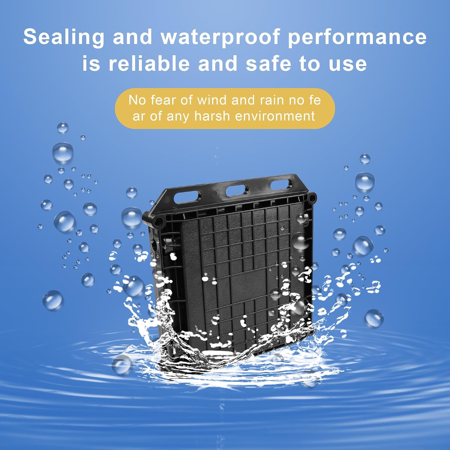 Fiber Optic Junction Box, 2 in 2 Out Splice Box, Mini Small Square Type 12 Core Outdoor Waterproof Protection Box