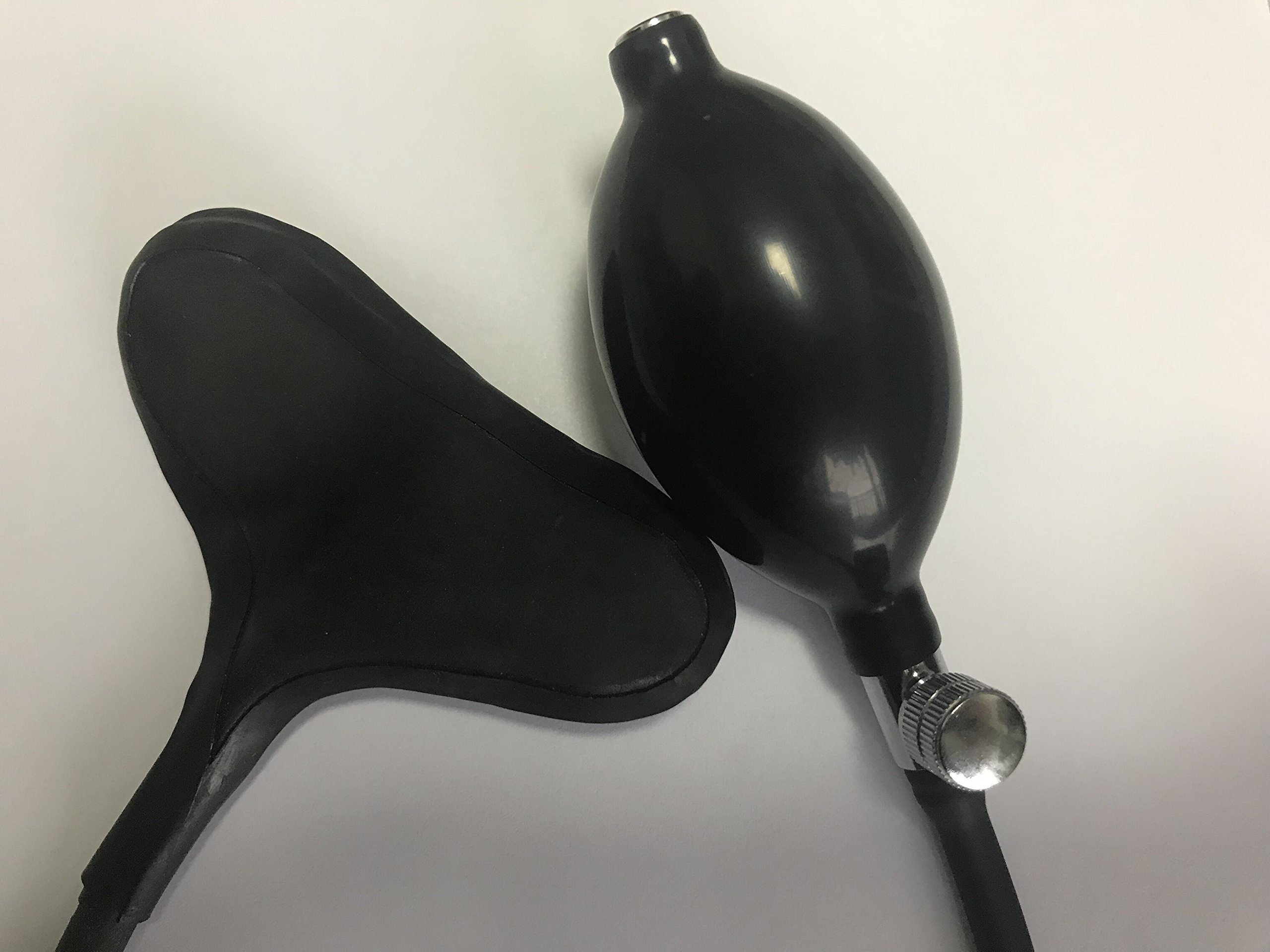 MFMYEE Masque en latex avec bâillon gonflable, masque de jeu de rôle SM/bondage, masque de fête/Halloween, avec fermeture éclair. (M)