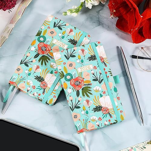 Miniatura 7 de Agenda de bolsillo 2025-2026, agenda semanal y mensual 2025-2026, julio 2025 a junio 2026, 6.3 x 3.8 pulgadas, con soporte para bolígrafo, bolsillo