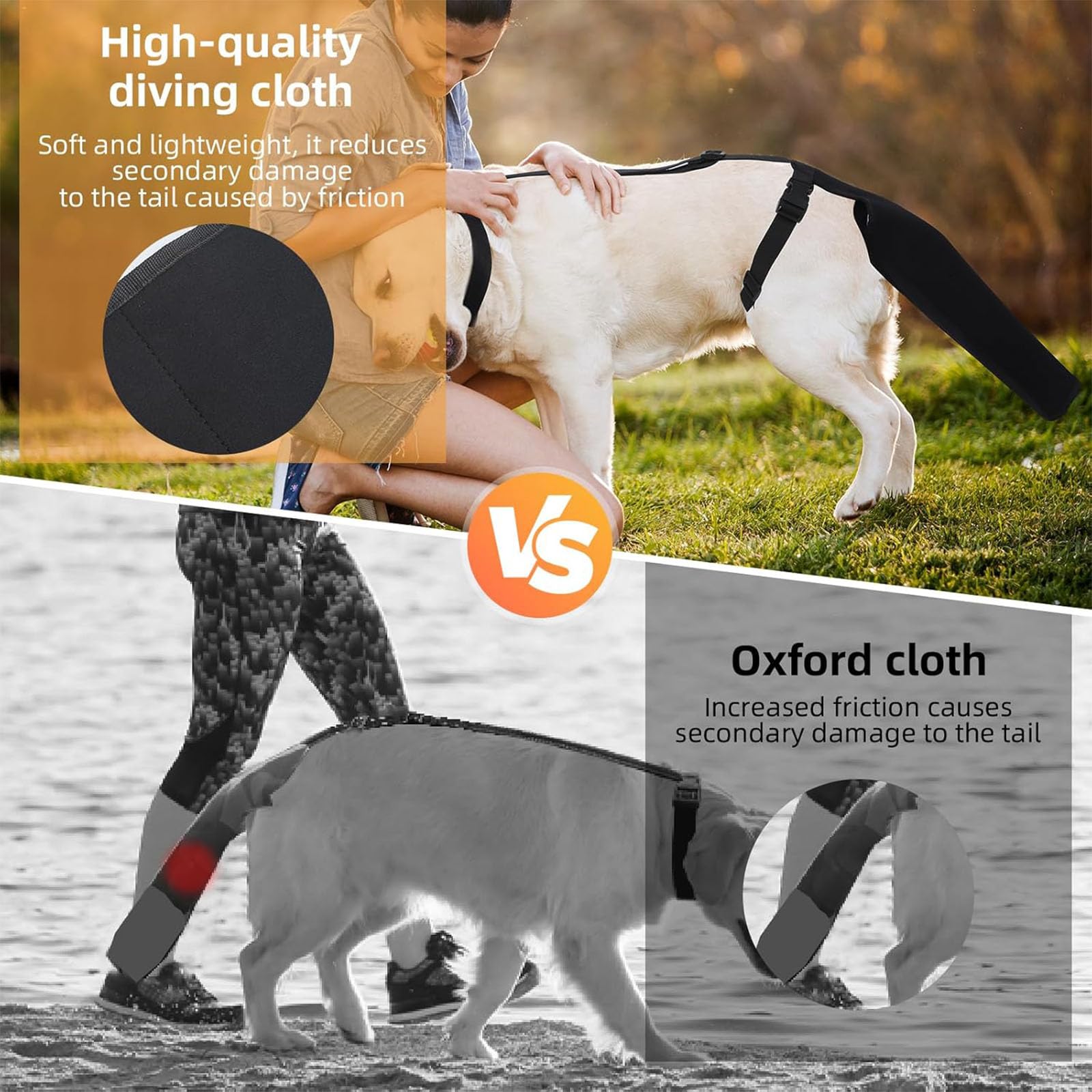 Dog Tail Protector, Dog Ends Tail Protector, Black Protective Sleeve - Image 4
