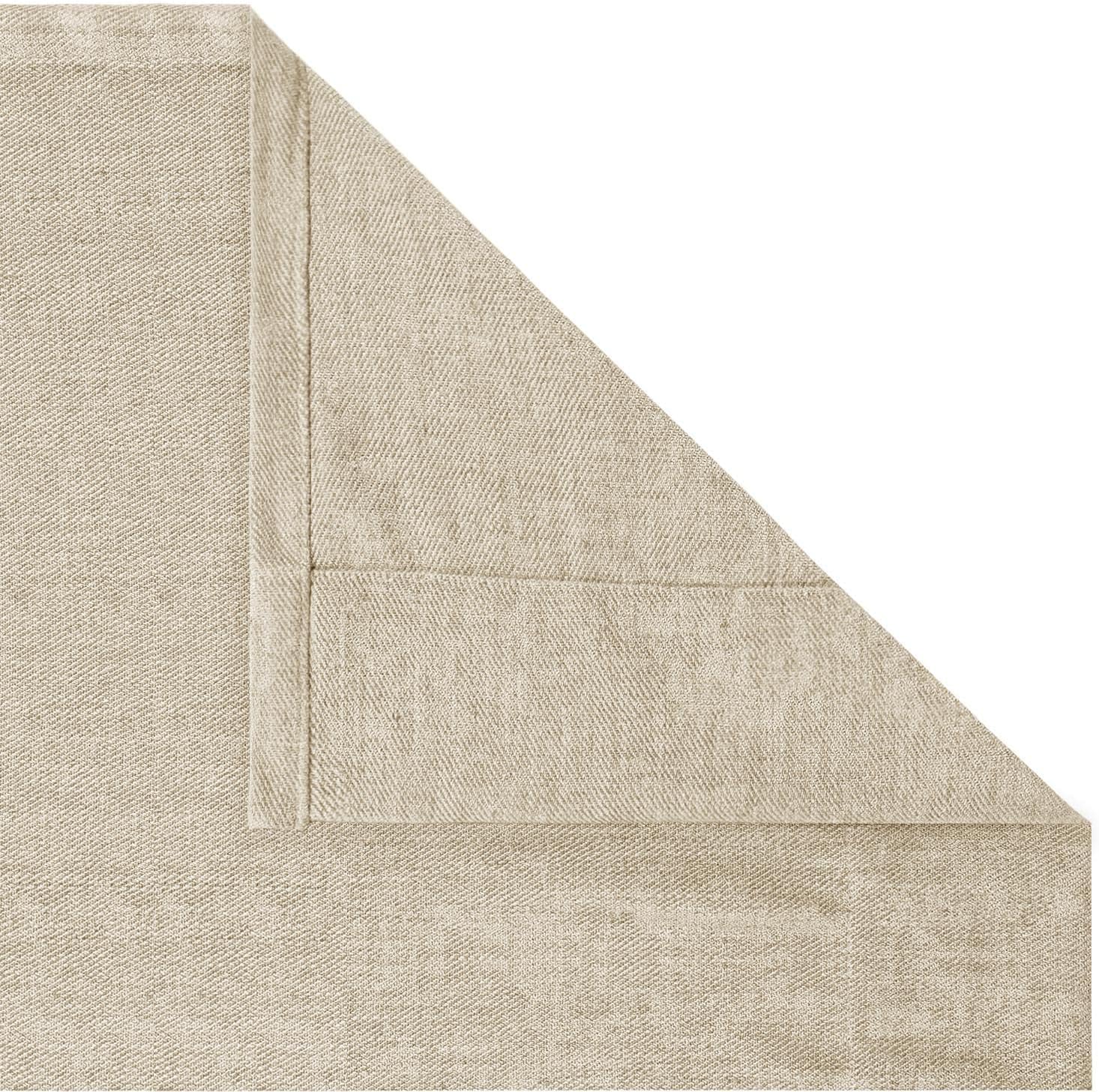 ChadMade Chenille Curtain 96 Inches Long Drape, Privacy Protection Room Darkening Curtain for Living Room Tab Top, 100Wx96L Cream (1 Panel) Tino Collection