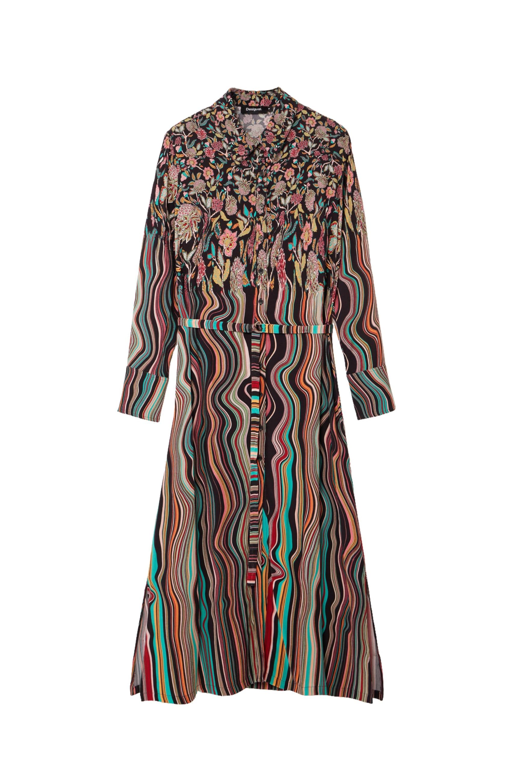 Desigual Abito da Donna A Maniche Lunghe NAN