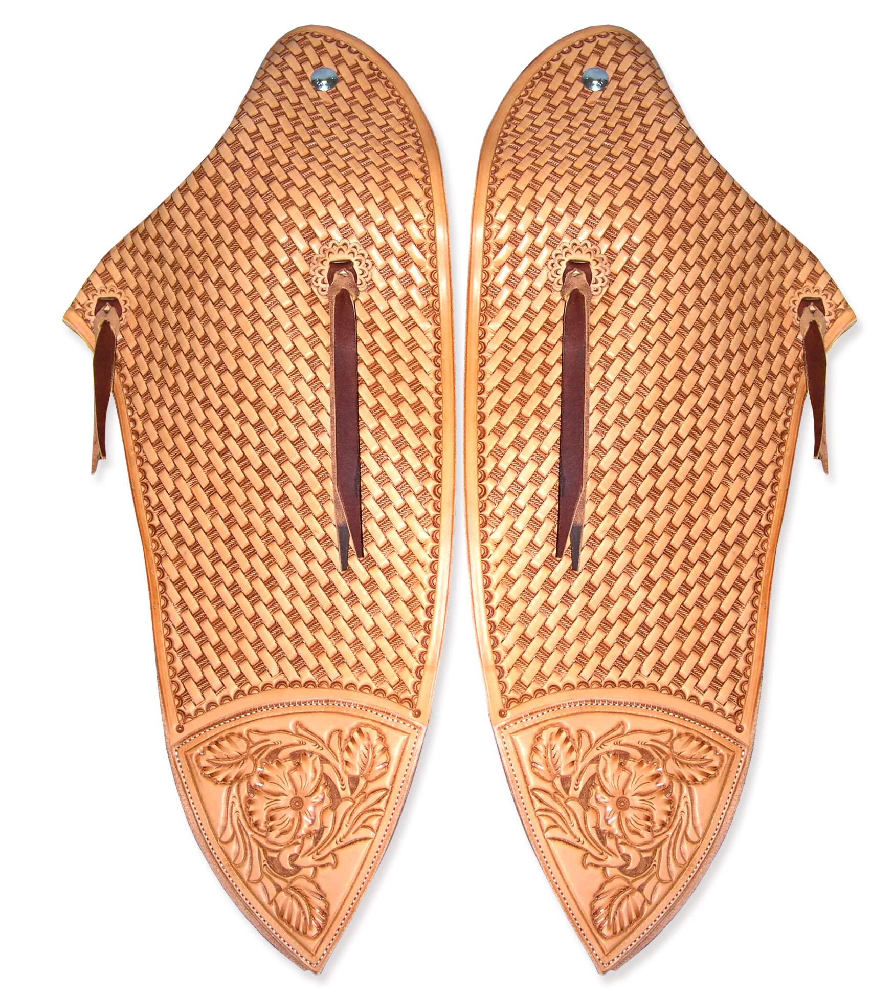Western Saddle Tapaderos Stirrups Leather Handmade Sold in Pair Set ME-WTS-055