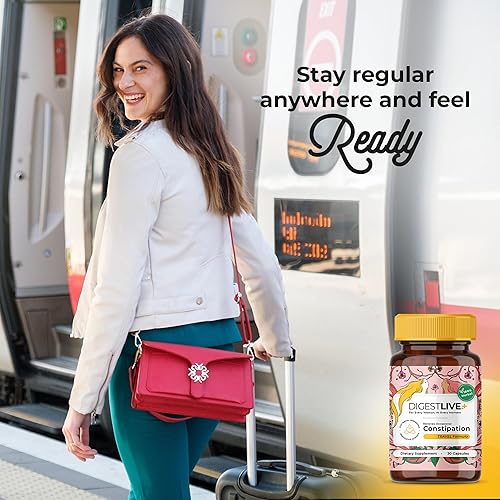 Miniatura 7 de DigestLive - Laxante para aliviar el estreñimiento para mujer, 30 cápsulas, suavizante de heces 100% a base de hierbas, limpieza natural suave de