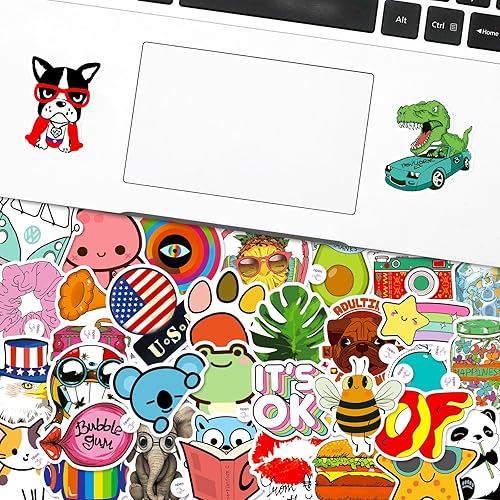 Miniatura 2 de VSCO - 200 calcomanías estéticas, calcomanías mixtas de lindos animales, paquete de calcomanías de vinilo impermeable para botella de agua, laptop,