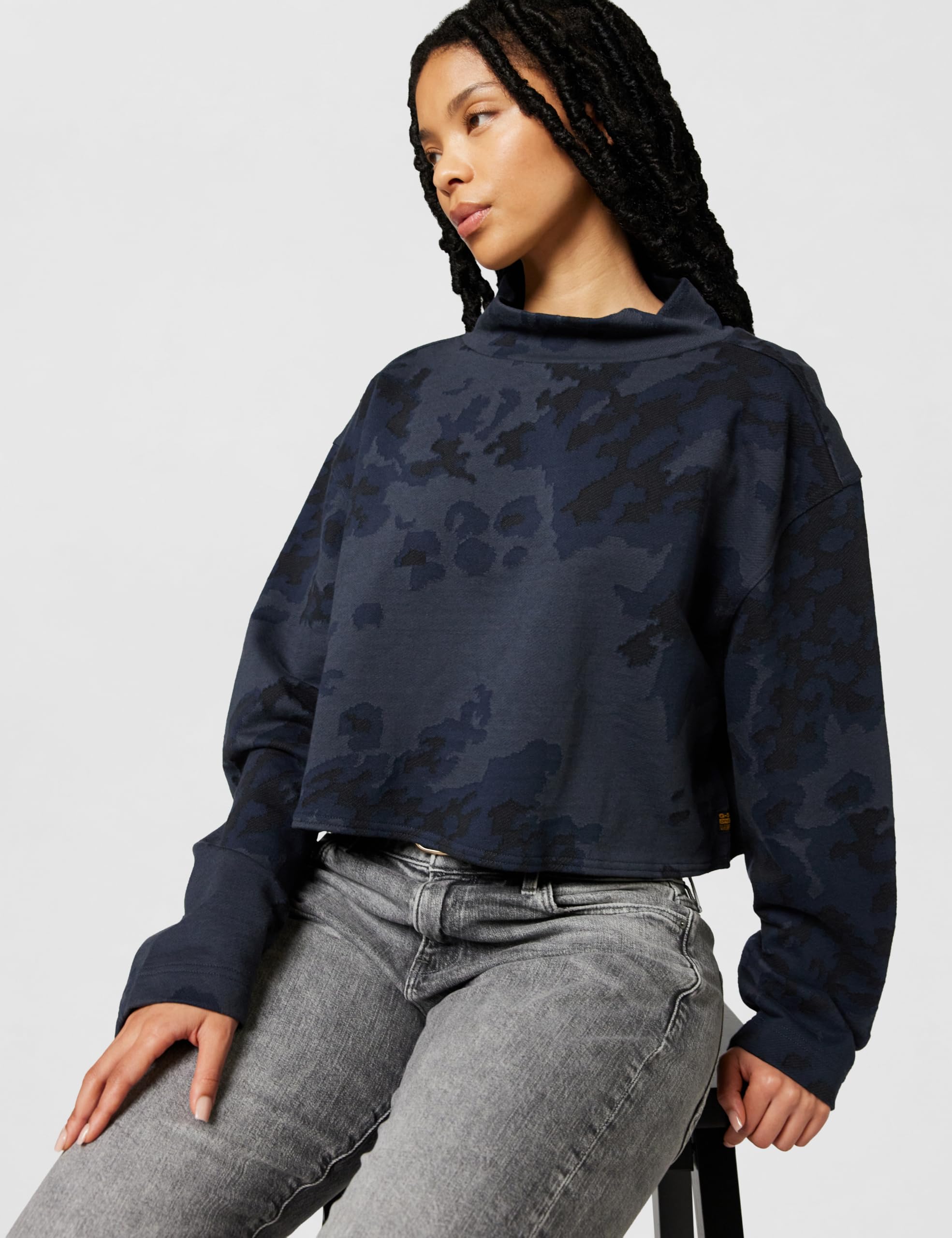 G-Star Oversized Cropped Turtle Sw Wmn Sudadera Mujer