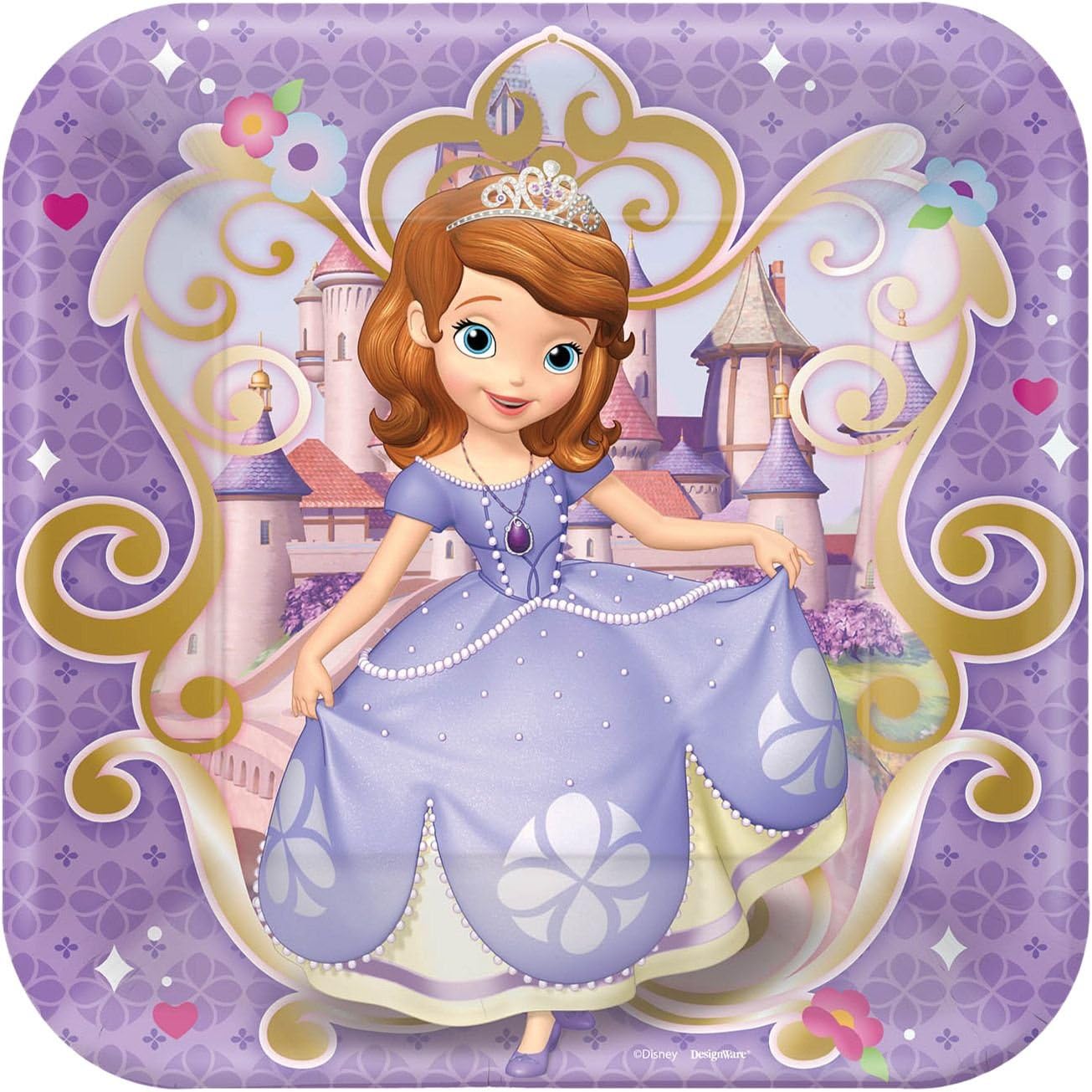 Disney Junior Sofia The First Square Dinner Plates (8)
