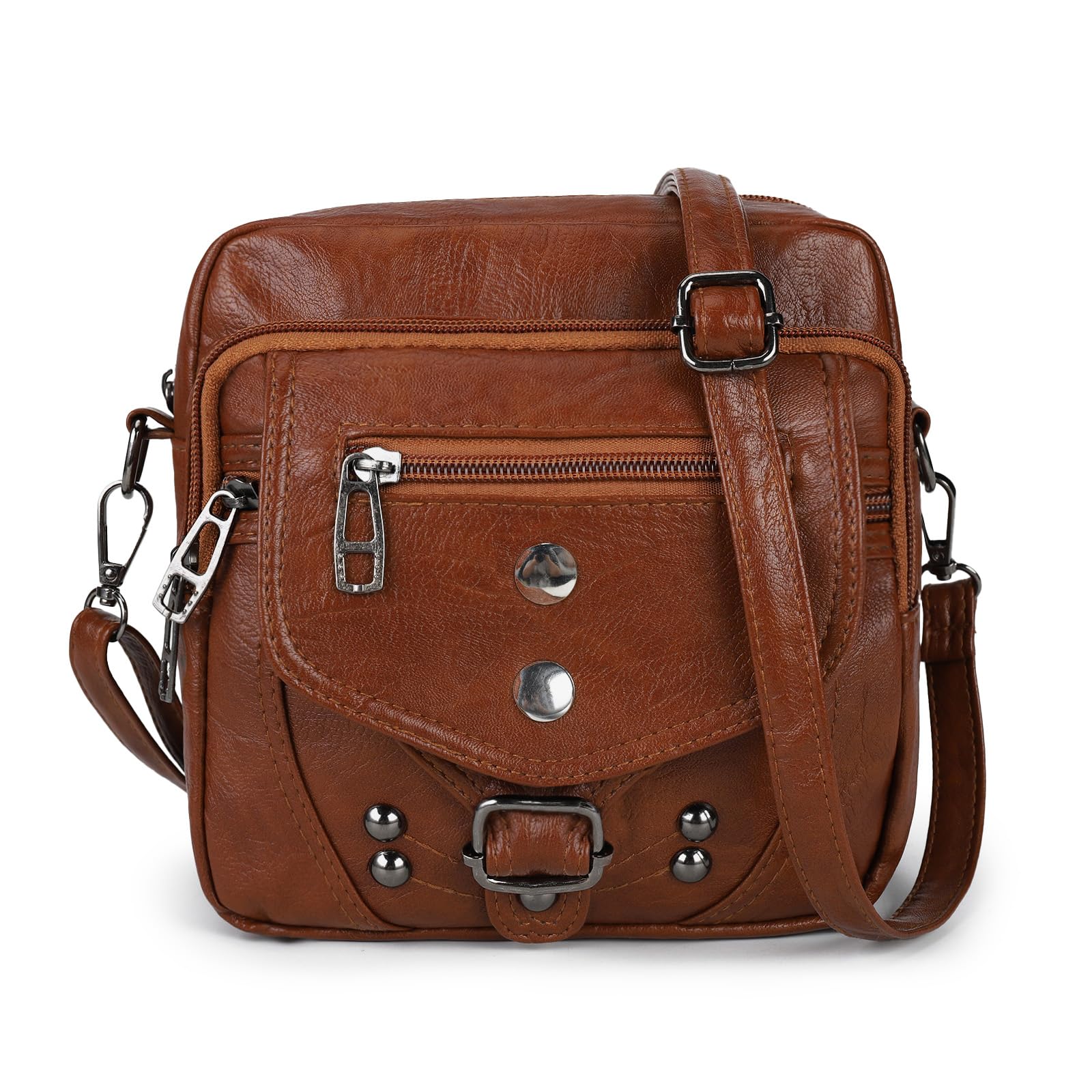 Crossbody Phone Bags for Women,Small Soft Leather Card Wallet Purse Handbags Shoulder Bags Ladies Multifunctional Pouch Bag