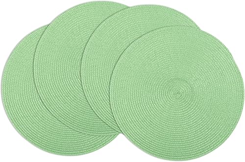 Miniatura 31 de Winknowl Juego de 6 manteles individuales redondos trenzados, lavables, resistentes al calor, para mesas de cocina, comedor, manteles individuales