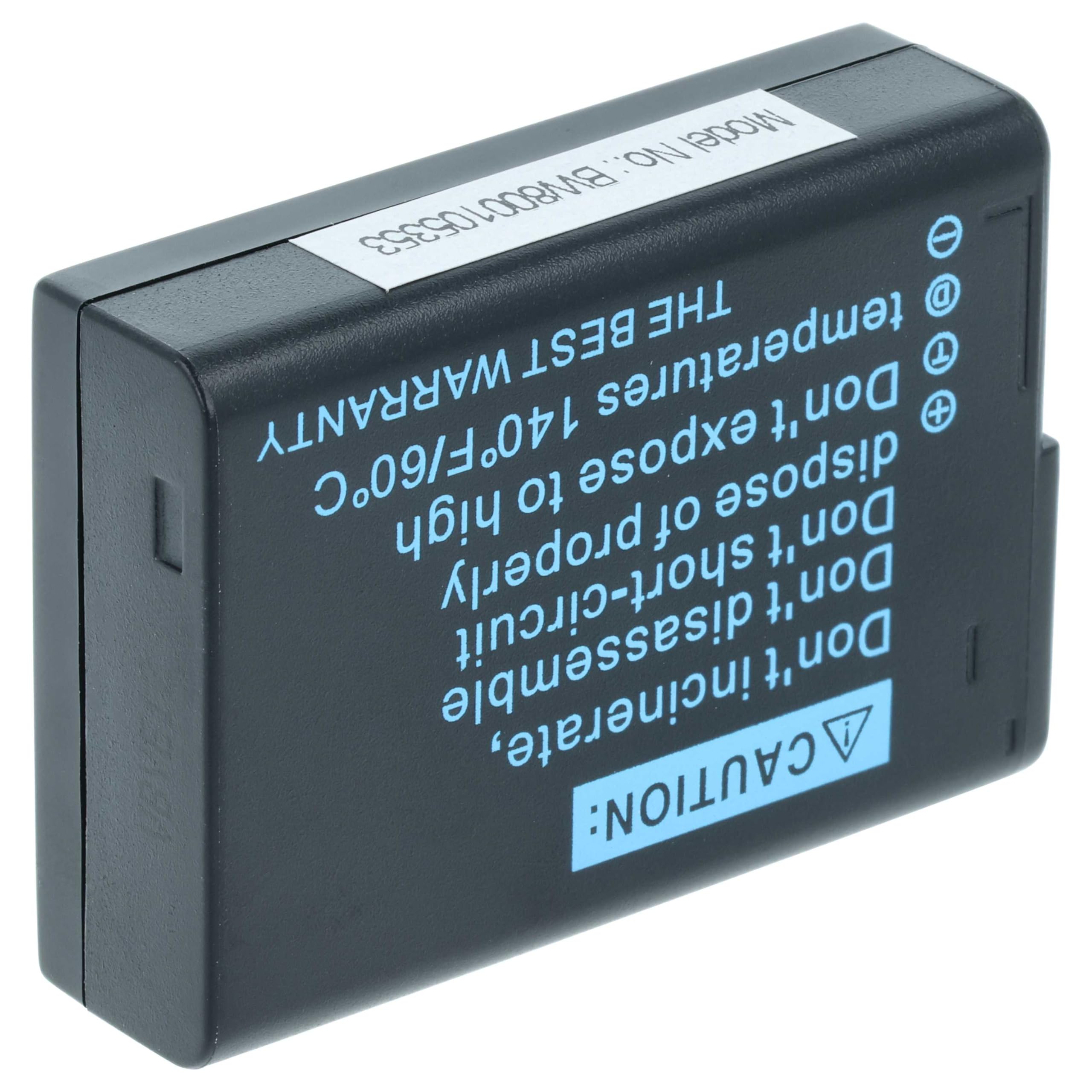 vhbw 2x batteria compatibile con Panasonic Lumix DMW-GF2KK, DMC-GX1X | fotocamera (900mAh, 7,2V, Li-Ion), infochip