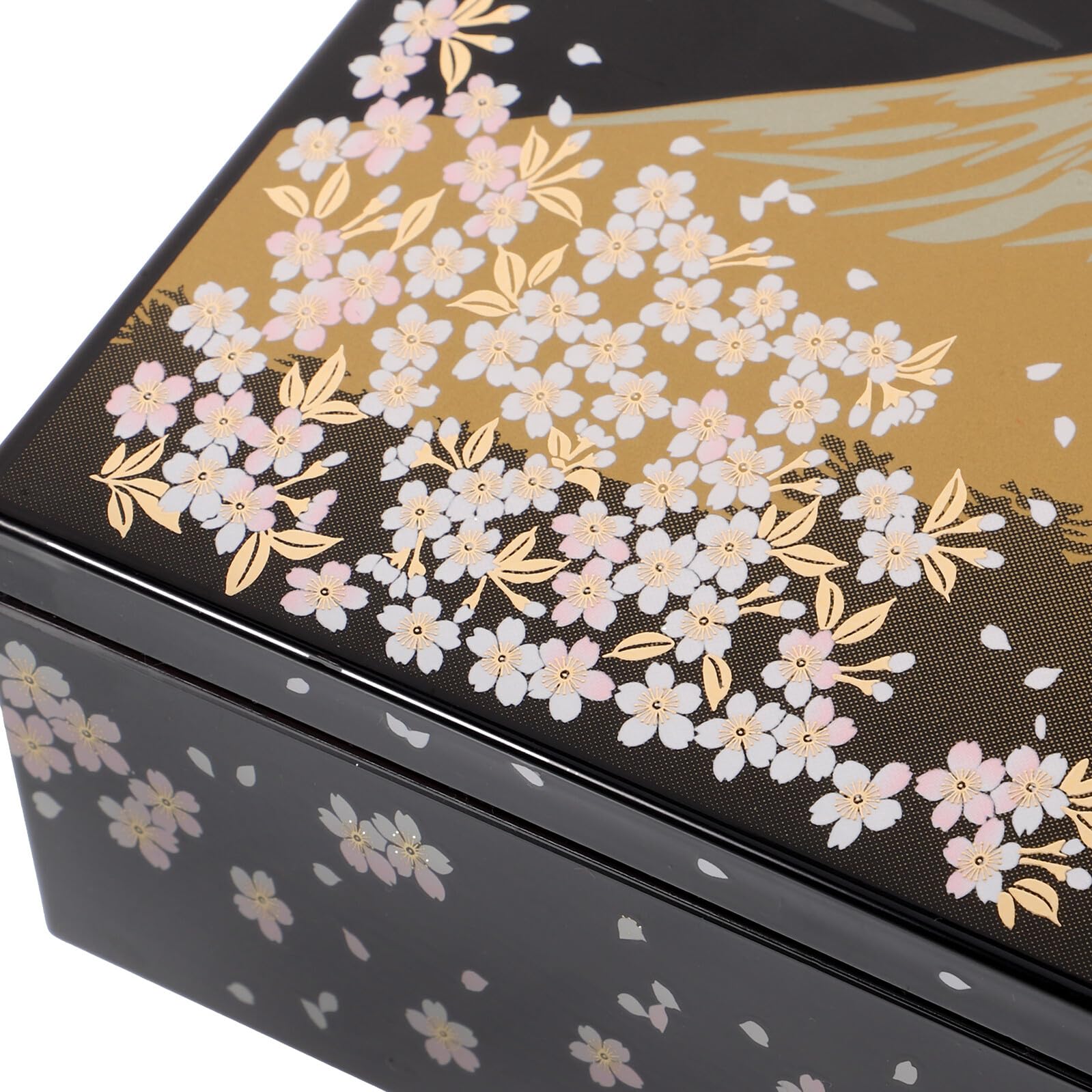 Toyvian Scatola per Sushi Giapponese Fuji, Contenitore Pranzo 3 Strati in Plastica Riutilizzabile con Coperchio, per Riunioni di Famiglia