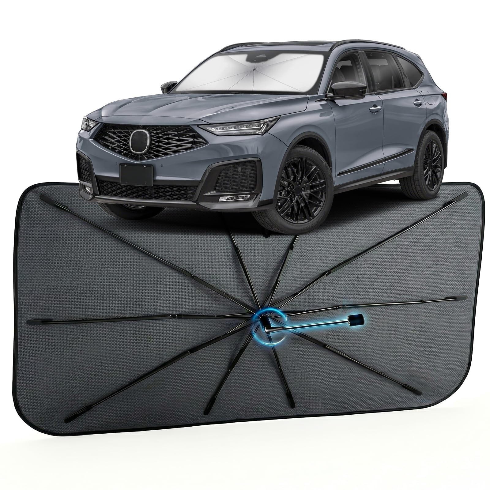 Car Windshield Sun Shade Umbrella for Acura MDX 2021-2026, 1:1 Exact Fit
