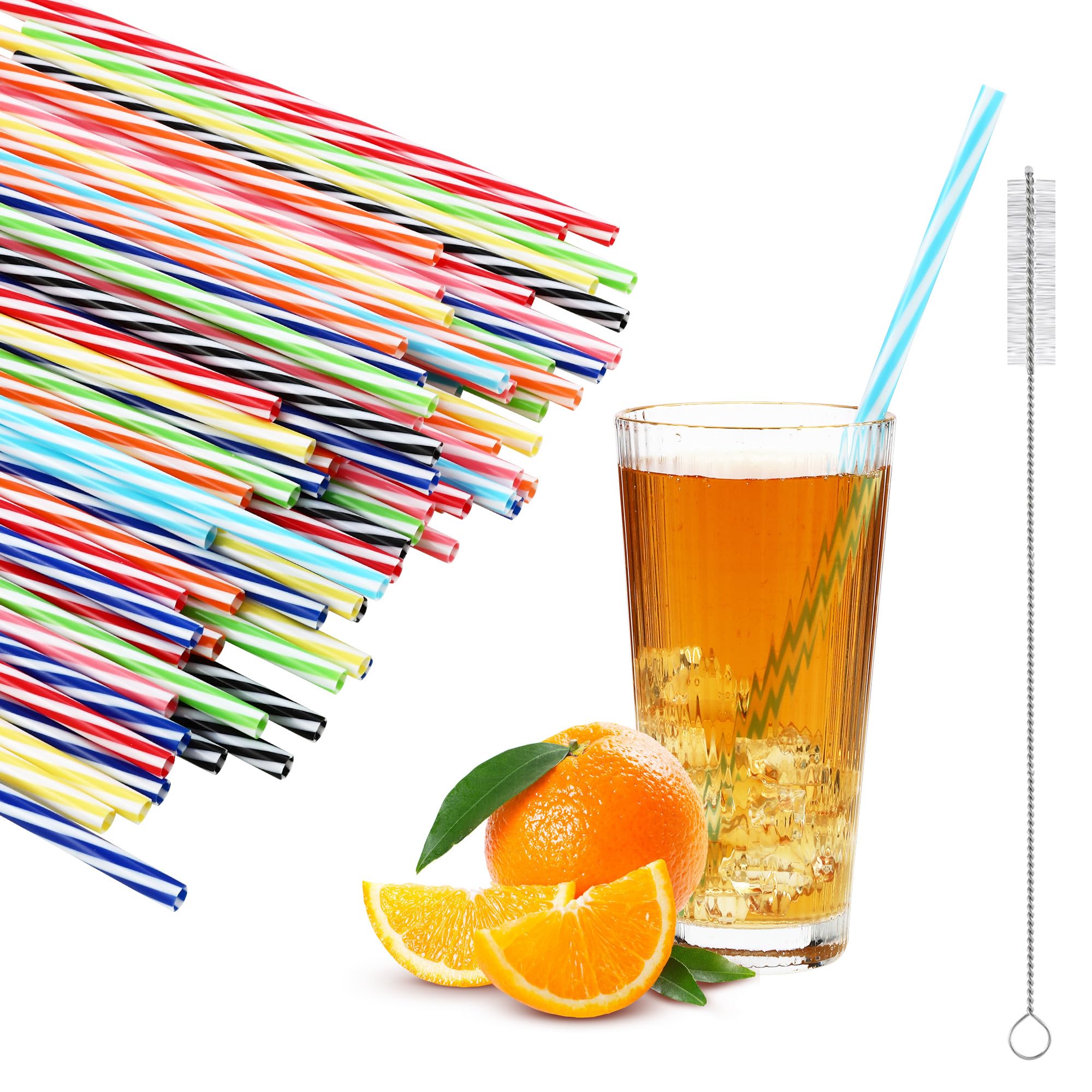 Lot De 60 Pailles Rigides Réutilisables Koqit - 23cm, Passe Lave-Vaisselle, Couleurs Vives